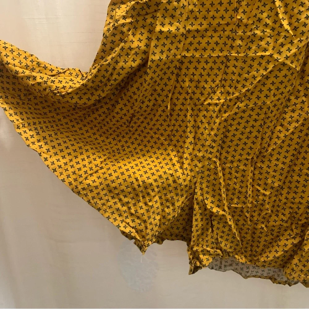 Mustard Yellow Printed Romper NWT